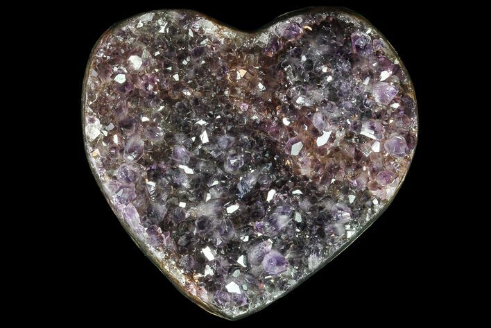 Purple Amethyst Crystal Heart - Uruguay #76785